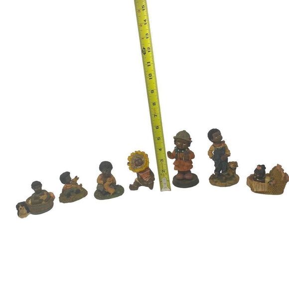 Vintage Lot 7 Black Americana Folk Art African American Figurine child Boy Girl - Picture 14 of 15
